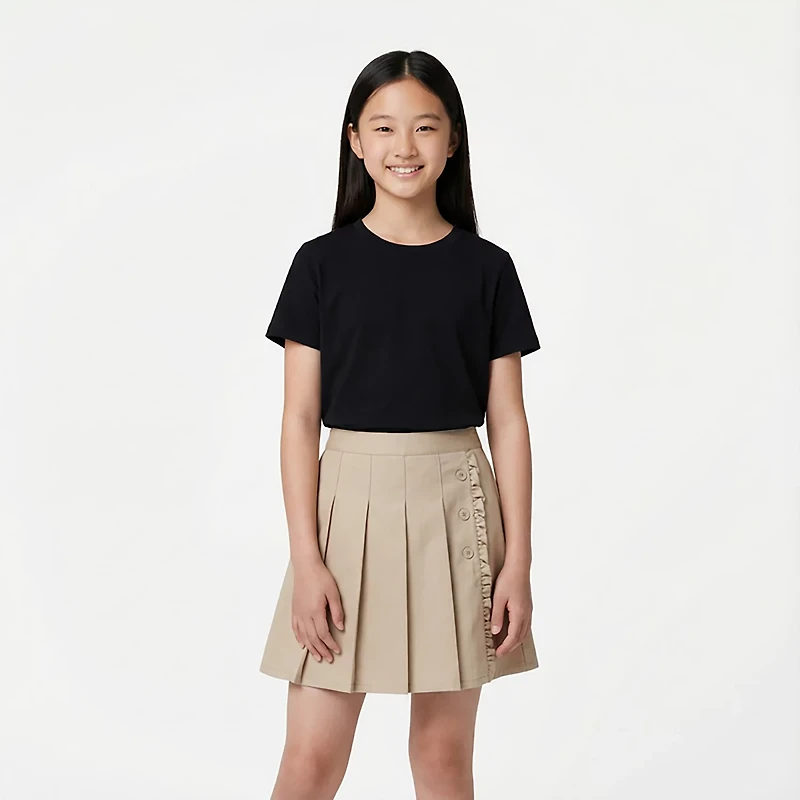 Nautica Girls' 7-16 Pleated Scooter Skort with Ruffle