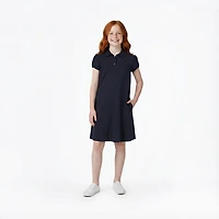 Nautica Girls' Plus Interlock High-Low Polo Dress