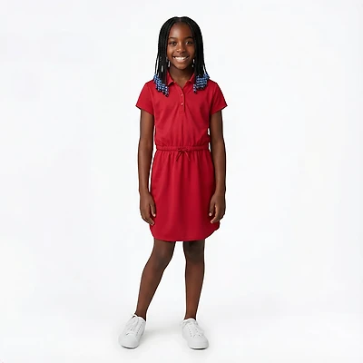 Nautica Girls' Performance Short Sleeve Plus Dress