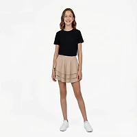 Nautica Girls' Plus Pindot Mesh Ruffle Scooter