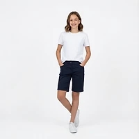 Nautica Girls' Sateen Bermuda Plus Shorts