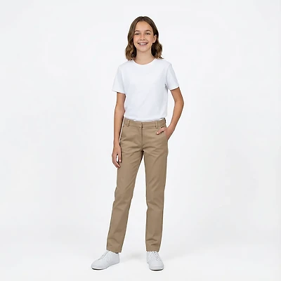 Nautica Girls' Stretch Twill Plus Skinny Pants