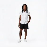 Nautica Girls' Y Neck Plus Blouse