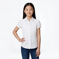 Nautica Girls' Y Neck Plus Blouse
