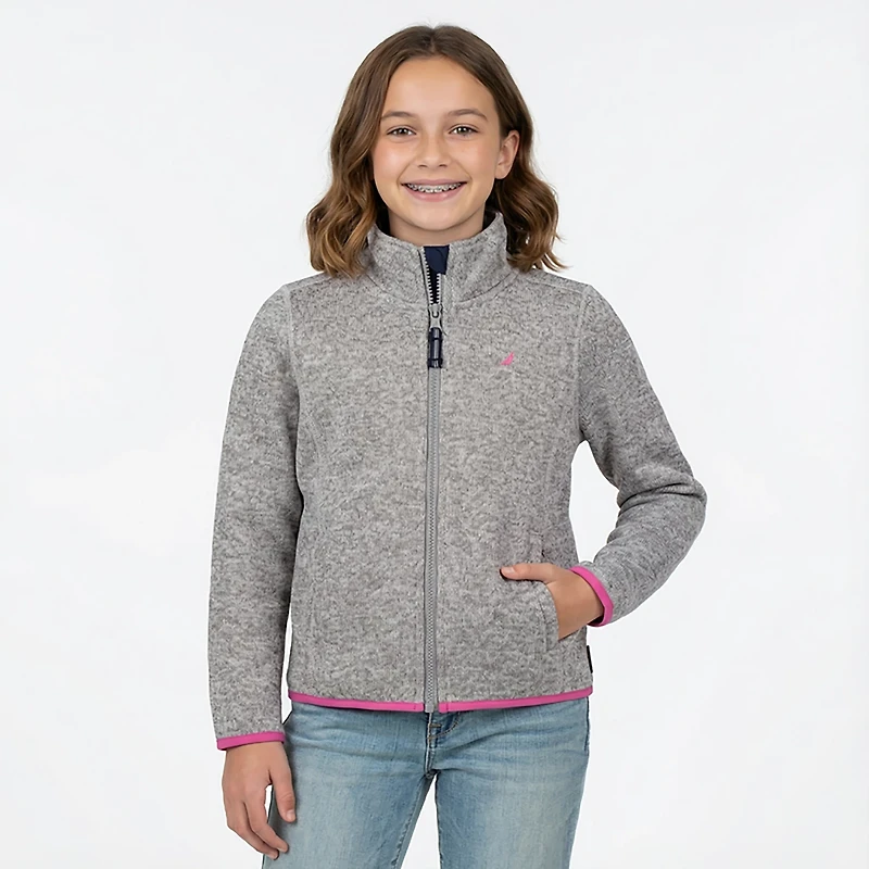 Nautica Girls' 7-16 Sweater Polar Fleece Jacket