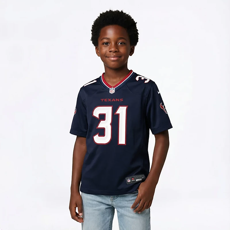 Nike Boys' Houston Texans Dameon Pierce #31 Home Game Player Jersey
