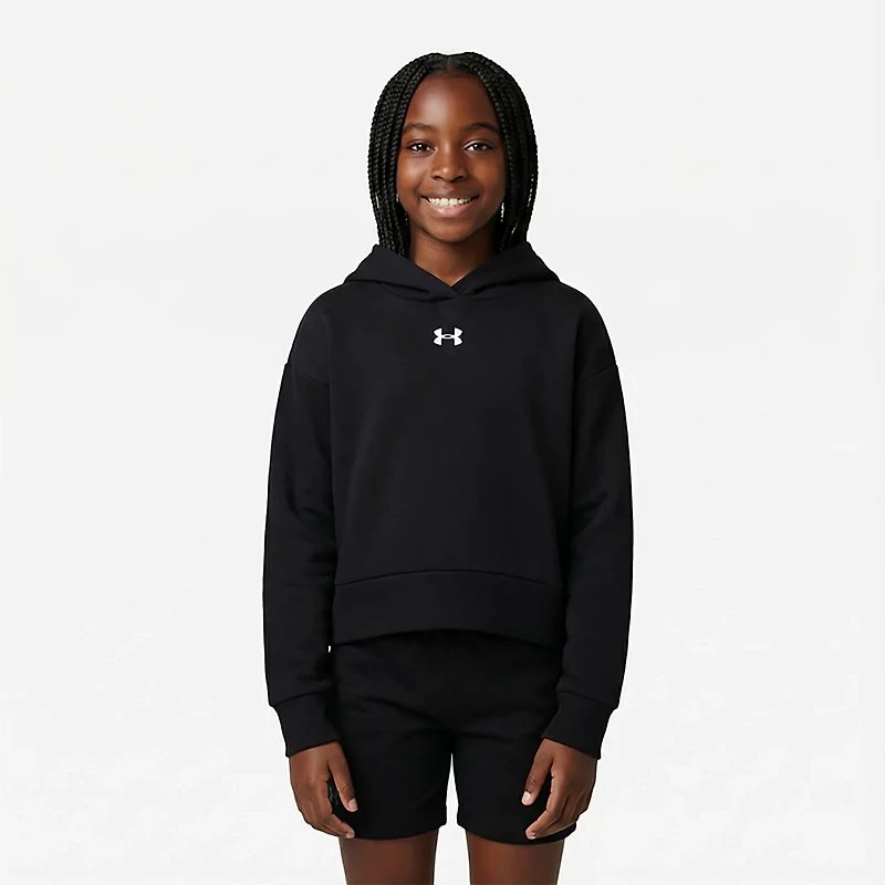 Under Armour Girls' Rival Fleece Crop Hoodie