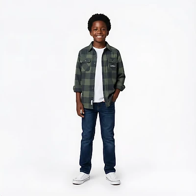 Magellan Outdoors Boys' Campfire Knit Shacket Flannel Shirt