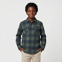 Magellan Outdoors Boys' Campfire Knit Shacket Flannel Shirt
