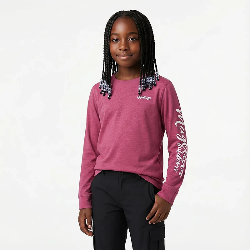 Magellan Outdoors Girls' Grotto Falls Long Sleeve T-shirt
