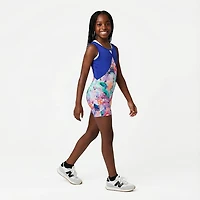 Rainbeau Moves Girls' Floral Print Biketard