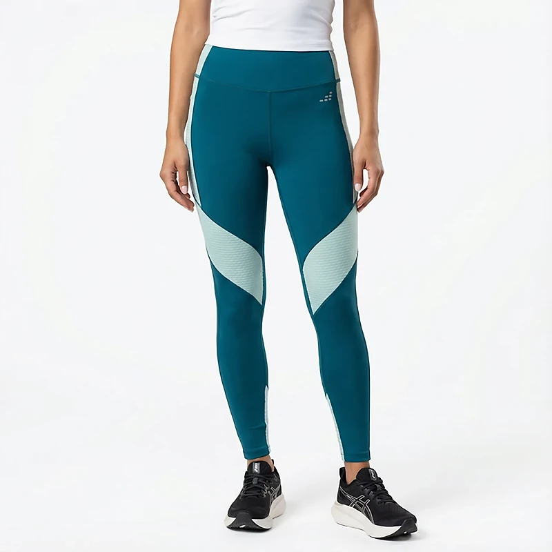 BCG Women's Hight Waisted Texture Mesh Leggings