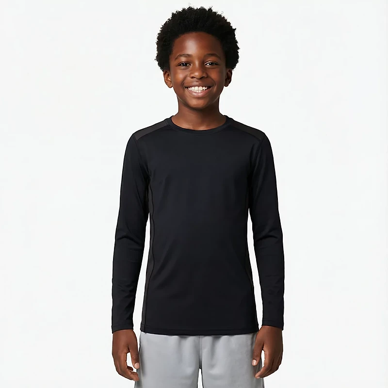 BCG Boys' Sport Compression Solid Longsleeve Top