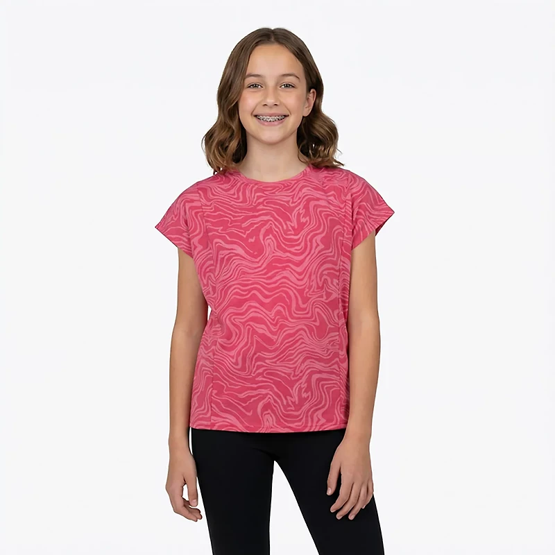 BCG Girls' Boxy Burnout Short Sleeve T-shirt