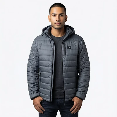 ActionHeat Men's 5V Battery Heated Puffer Jacket with Hood