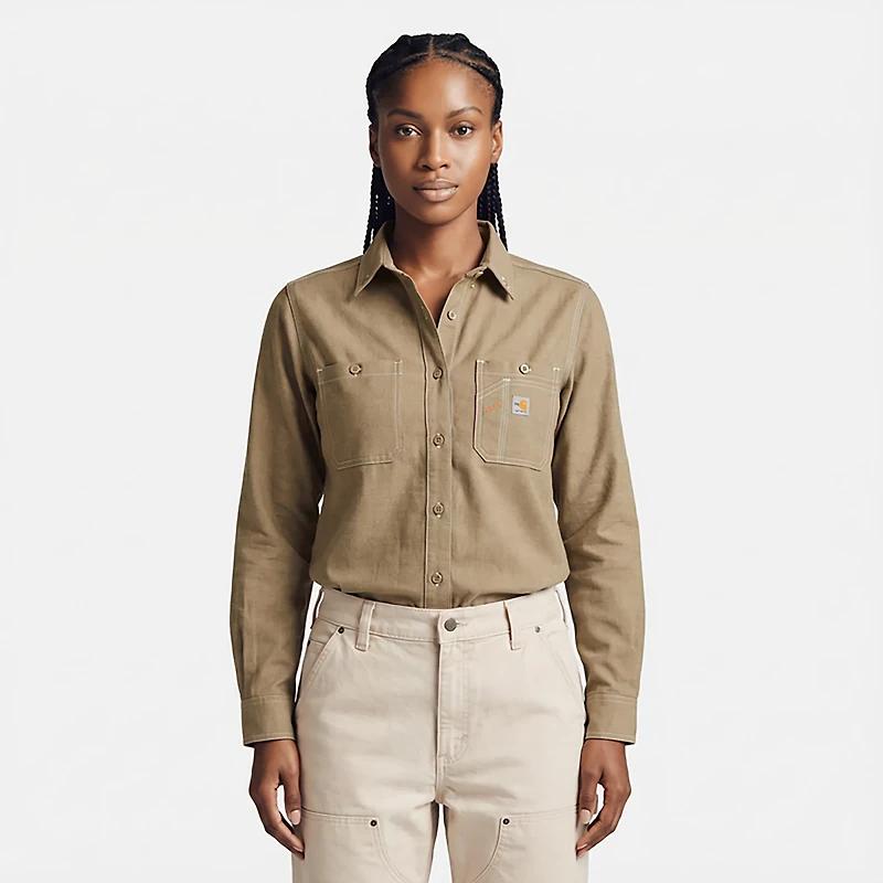 Carhartt Women's Flame Resistant Force Relaxed Fit Long Sleeve Shirt