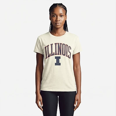 Three Square Women's University of Illinois New Zealand Vintage Boyfriend T-shirt