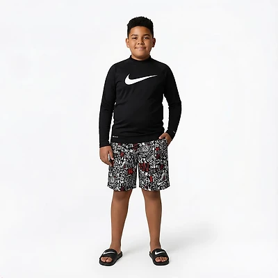 Nike Boys' Swim Multi-Logo Long Sleeve Hydroguard