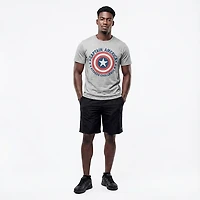Mad Engine Marvel Men's Captain America Shield Challenge Short Sleeve T-shirt