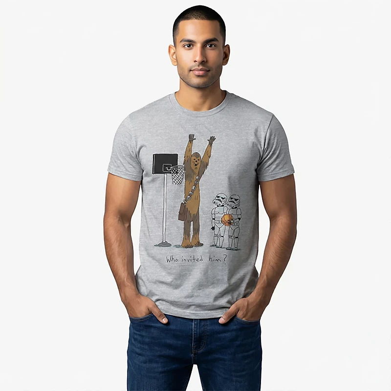 Mad Engine Star Wars Men's Chewie Basketball Short Sleeve T-shirt