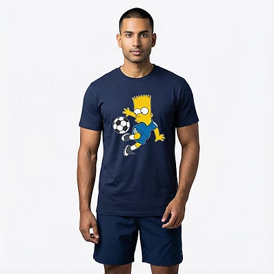 Mad Engine The Simpsons Men's Bart Soccer Short Sleeve T-shirt