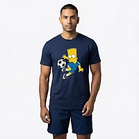 Mad Engine The Simpsons Men's Bart Soccer Short Sleeve T-shirt