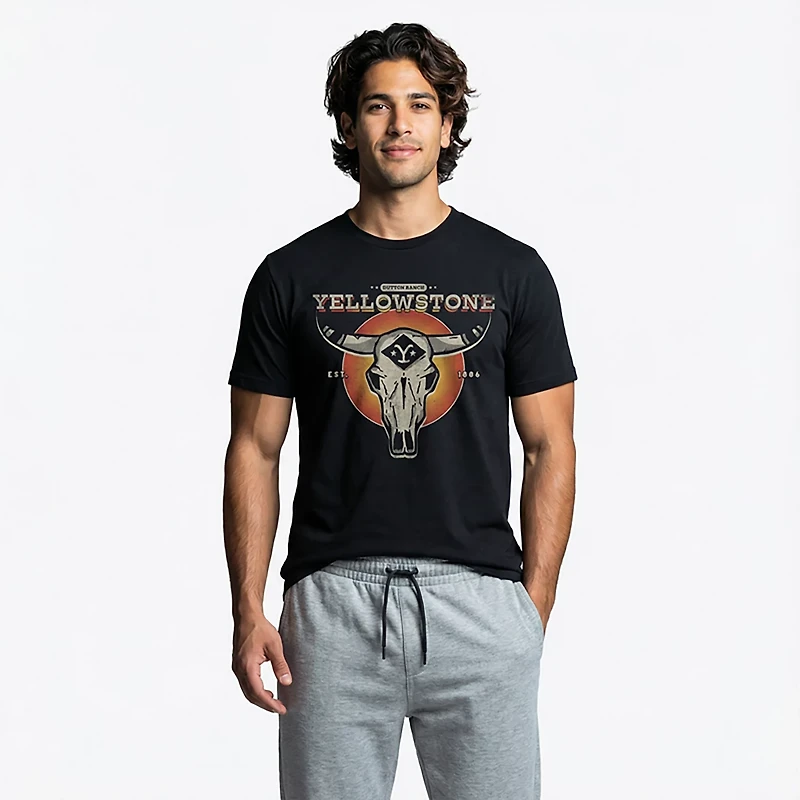 Mad Engine Yellowstone Men's Evergreen Dark Short Sleeve T-shirt