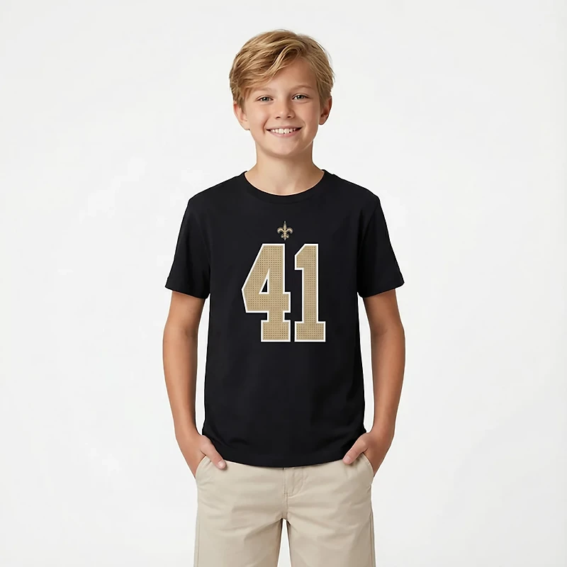 Nike Boys' New Orleans Saints Alvin Kamara Fuse Name and Number T-shirt