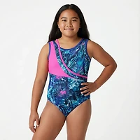 Rainbeau Moves Girls' Cosmoverse Print Inset Tank Leotard