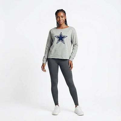 Lauren James Women's Dallas Cowboys Off-Shoulder Sweat Long Sleeve Top