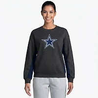 New Era Women's Dallas Cowboys Logo Crew Balloon Sleeve Sweatshirt