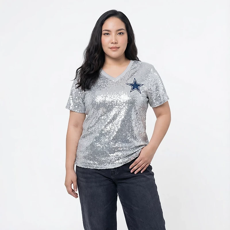 Outerstuff Women's Dallas Cowboys Prescott Sequin Shirt