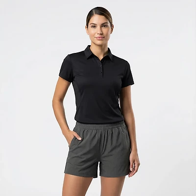 BCG Women's Tennis Button Short Sleeve Polo Shirt