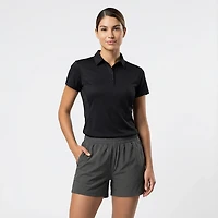 BCG Women's Tennis Button Short Sleeve Polo Shirt