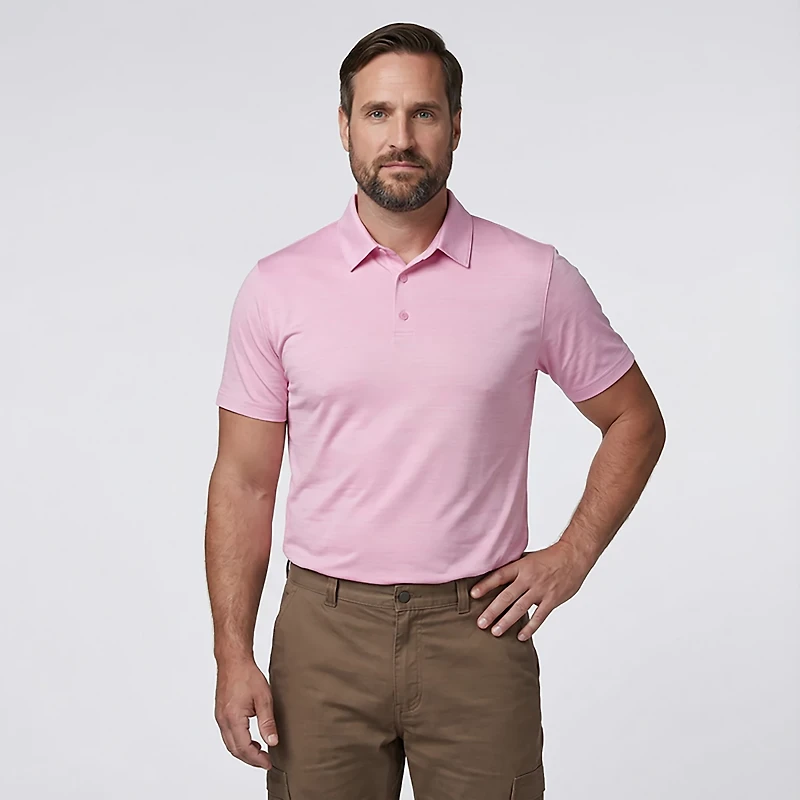 BCG Men's Golf Heather Polo Shirt