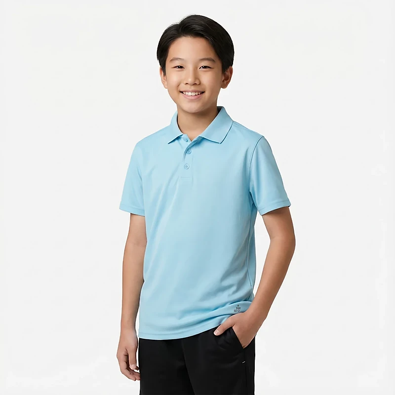 BCG Boys' Training Solid Short Sleeve Polo Shirt