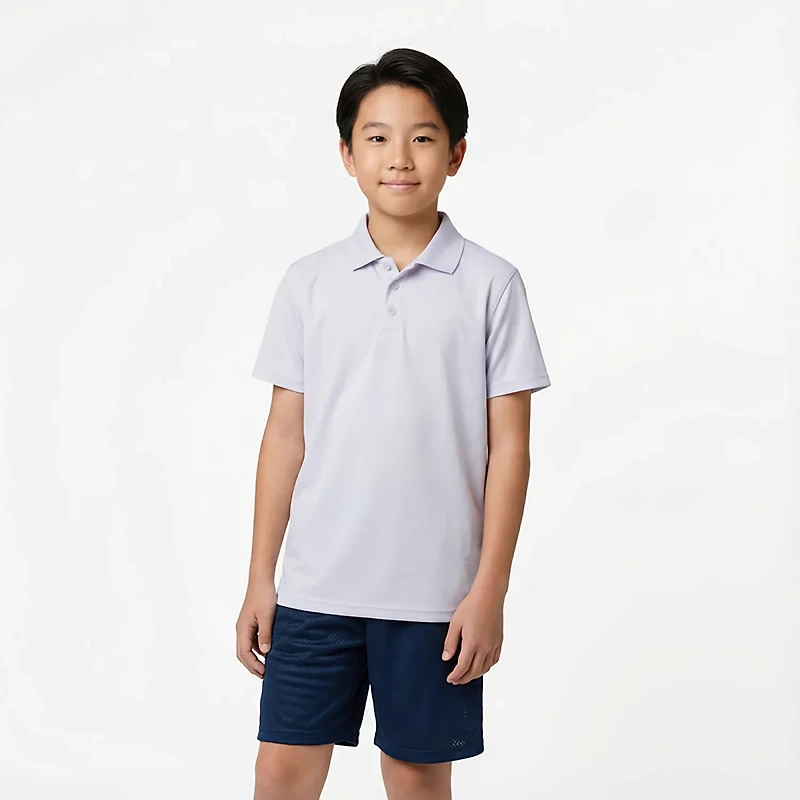 BCG Boys' Training Solid Short Sleeve Polo Shirt