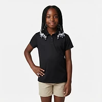 BCG Girls' Tennis Play Short Sleeve Polo Shirt
