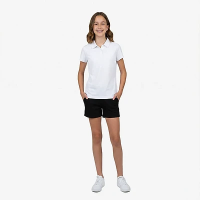 BCG Girls' Tennis Play Short Sleeve Polo Shirt