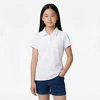 BCG Girls' Tennis Play Short Sleeve Polo Shirt