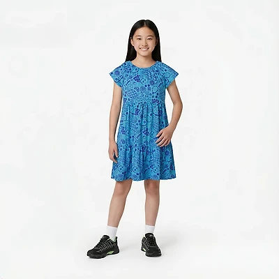 BCG Girls' Tiered Printed Dress