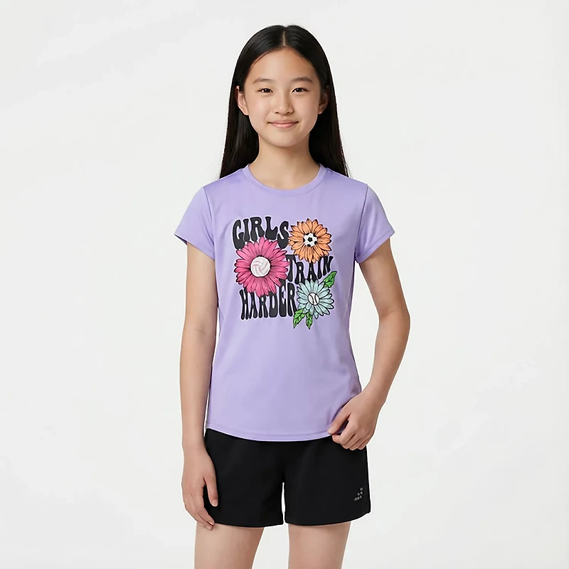 BCG Girls' Training Turbo Train Harder T-shirt
