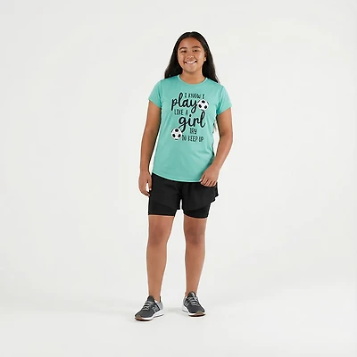 BCG Girls' Training Turbo Soccer Graphic Short Sleeve T-shirt