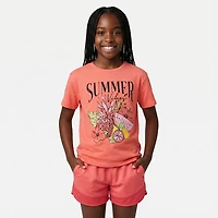 BCG Girls' Lifestyle Cotton Boxy Fruit Short Sleeve T-shirt