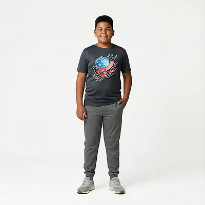 BCG Boys' Turbo Short Sleeve Baseball Shred Graphic T-shirt