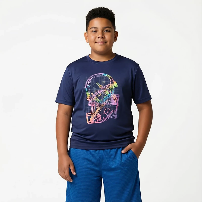 BCG Boys' Turbo Football Helmet Short Sleeve T-shirt