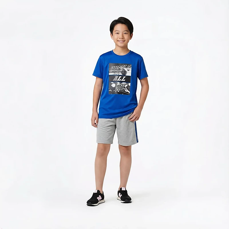 BCG Boys' Turbo Short Sleeve Hustle All Day Graphic T-shirt