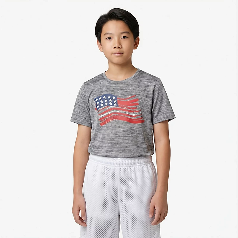 BCG Boys' Turbo USA Flag Graphic T-shirt
