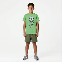 BCG Boys' Turbo Soccer Speckle Short Sleeve T-shirt