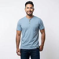 Brazos Men's Contractor Pocket Short Sleeve Henley T-shirt